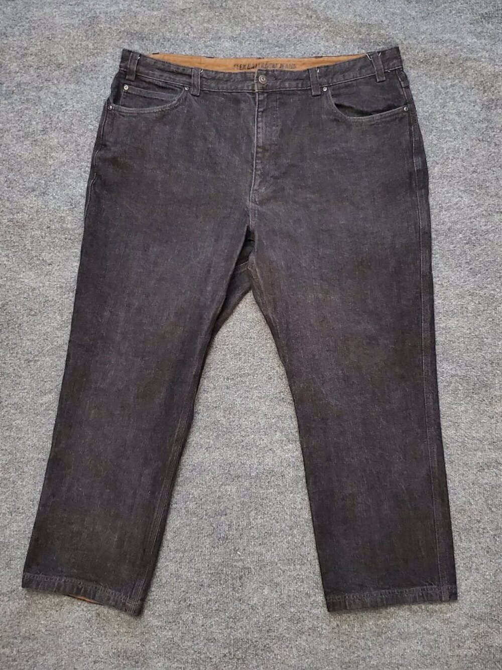 Duluth Trading Flex Ballroom 44x30 (Meas 41x29.5 12.5" High Rise) Black Jeans A8